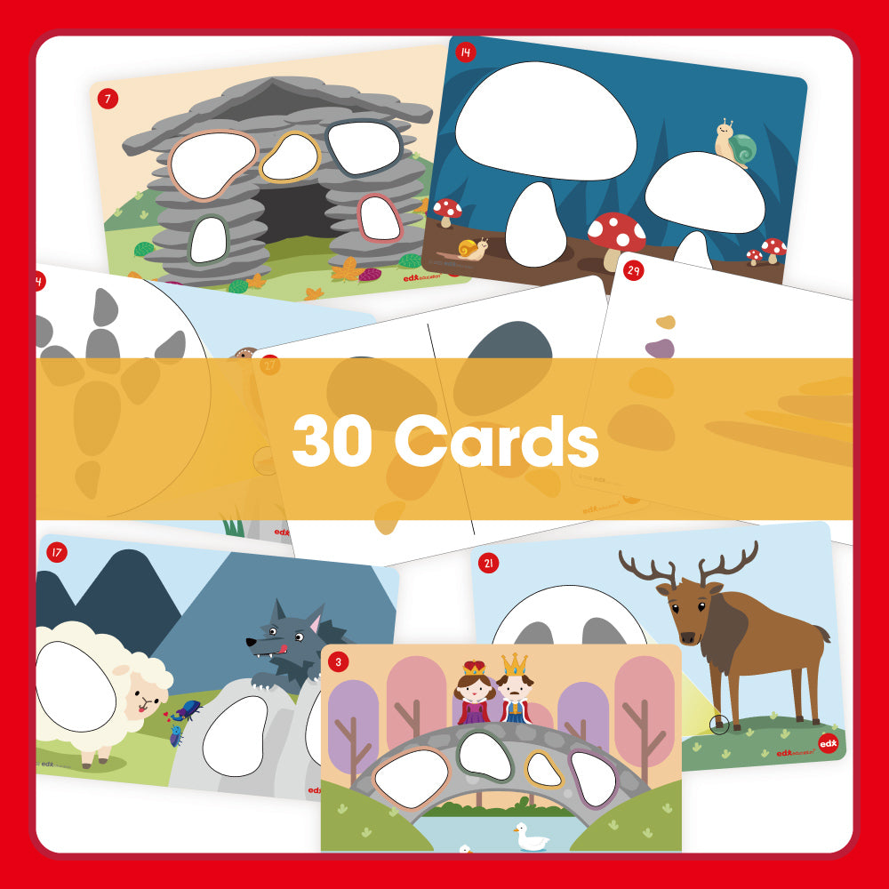 Edx Education Downloadable Rainbow Pebbles® Family – Art Colors - 30 cards