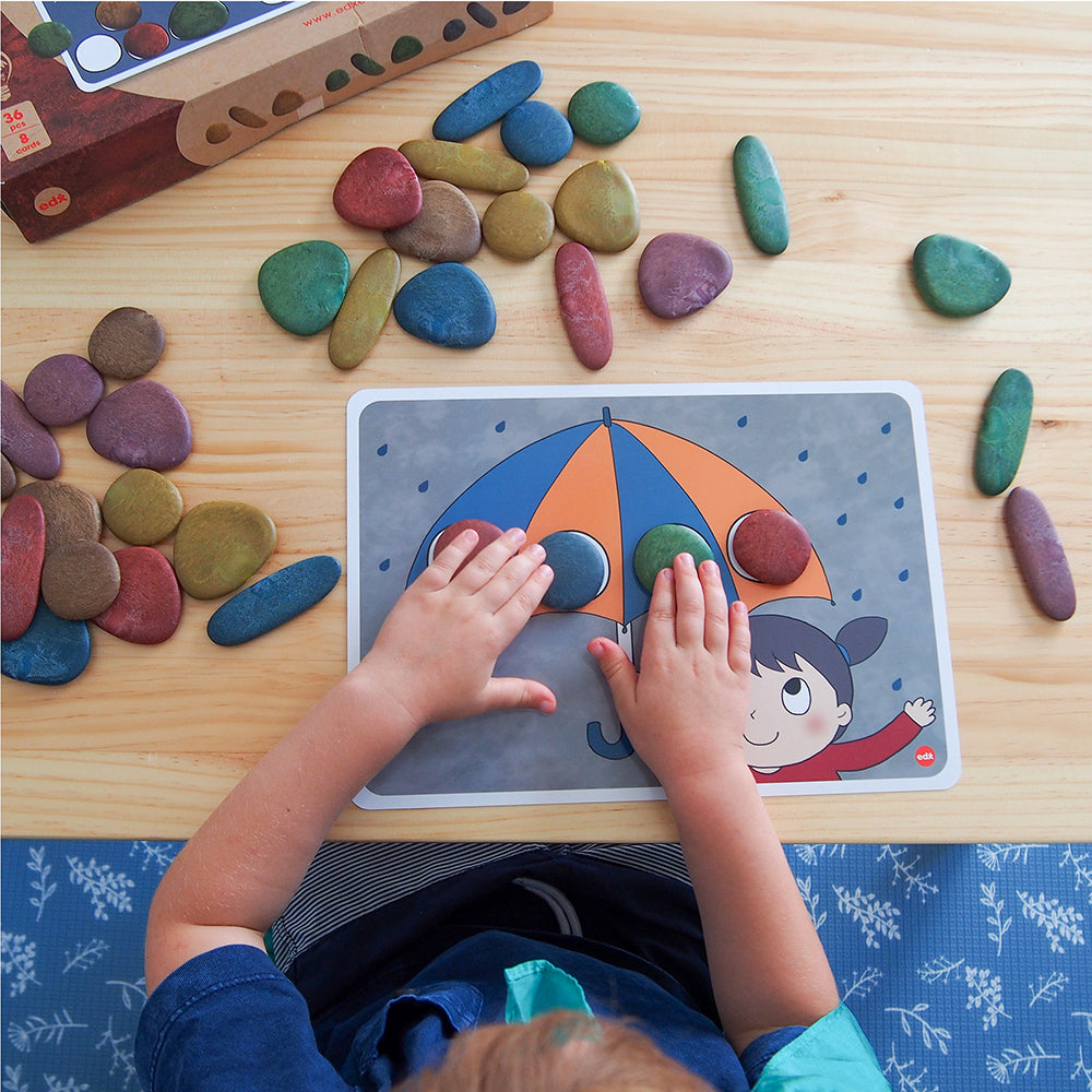 Edx Education – Green-n-Learn® Junior Rainbow Pebbles® – Product Lifestyle Image