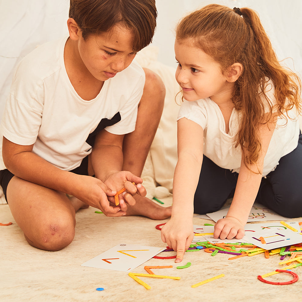 Edx Education – GeoStix® Letter Construction Set – 21368C – Product Lifestyle Image
