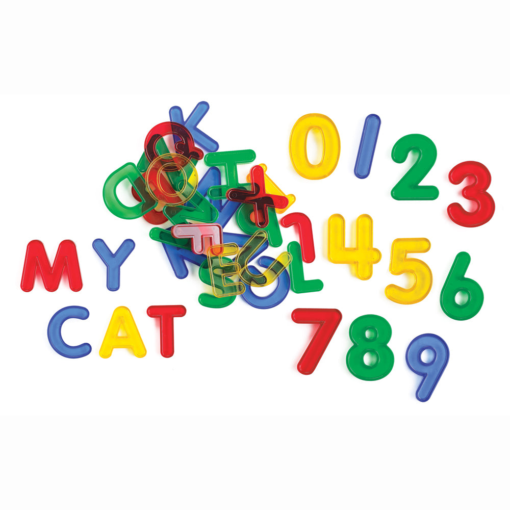 Transparent Letters and Numbers Set