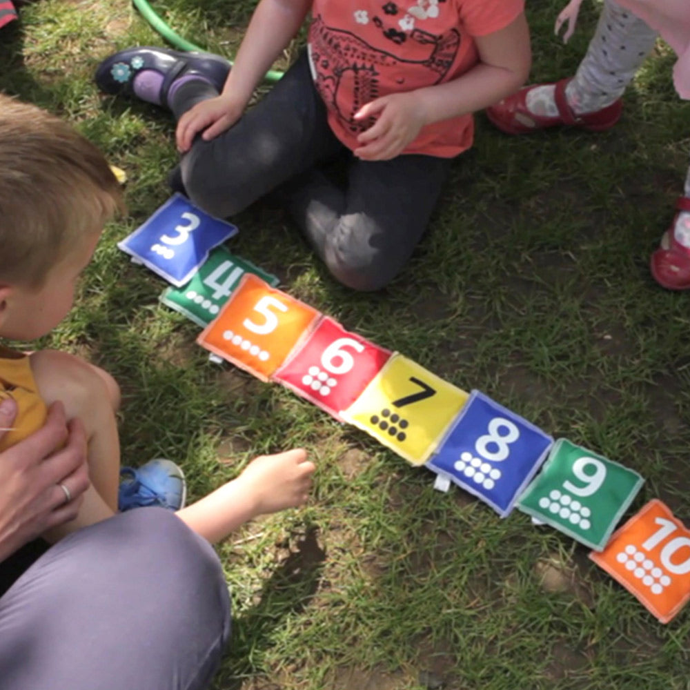Edx Education – Number Dot Bean Bags – Product Lifestyle Image