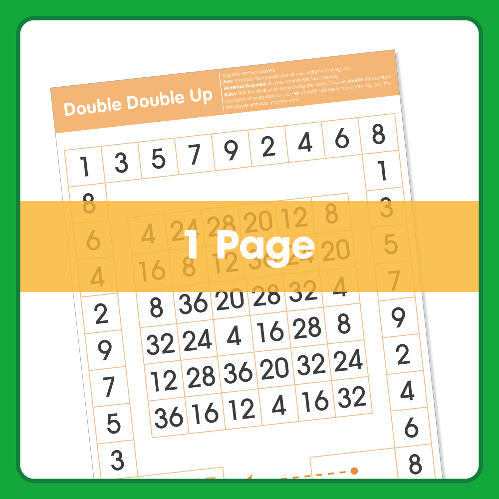 Edx Education – Board Games Double Double Up Ages 7-10 – Product Lifestyle Image