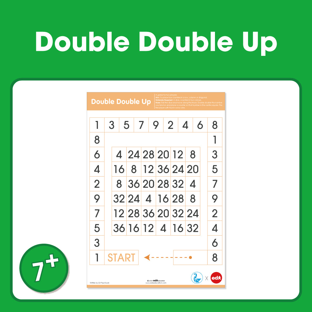 Edx Education – Board Games Double Double Up Ages 7-10 – Product Main Image