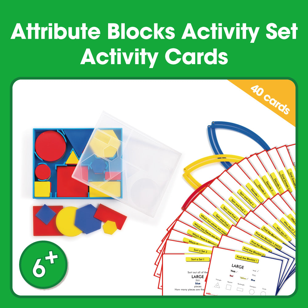 Edx Education – Downloadable Attribute Blocks Activity Set Activity Cards 40 Cards – Product Main Image