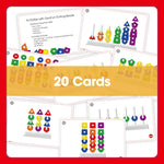 Edx Education – Downloadable GeoFun Sorting Beads Activity Cards 20 Cards – Product Lifestyle Image