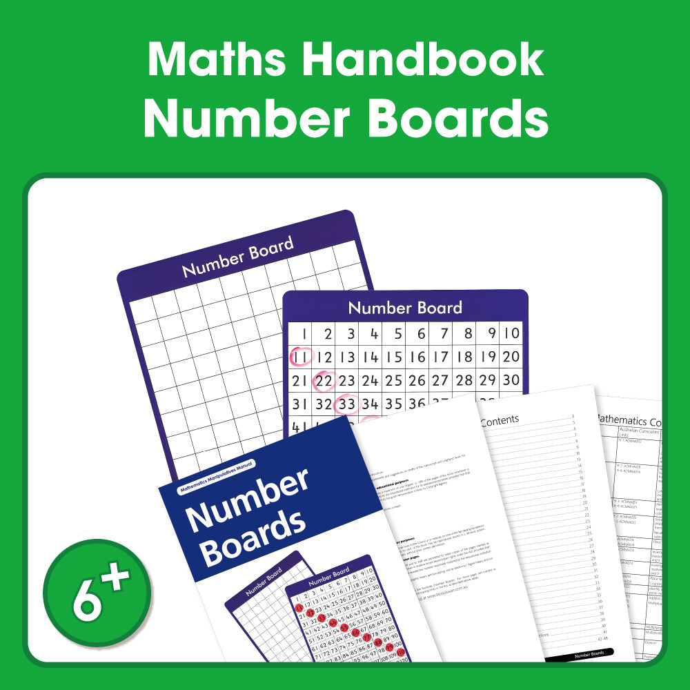 Edx Education – Downloadable Maths Handbook Number Boards 48 Pages – Product Main Image