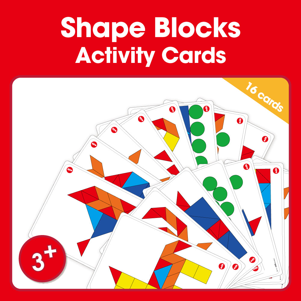 Edx Education – Downloadable Shape Blocks Activity Cards 16 Cards – Product Main Image