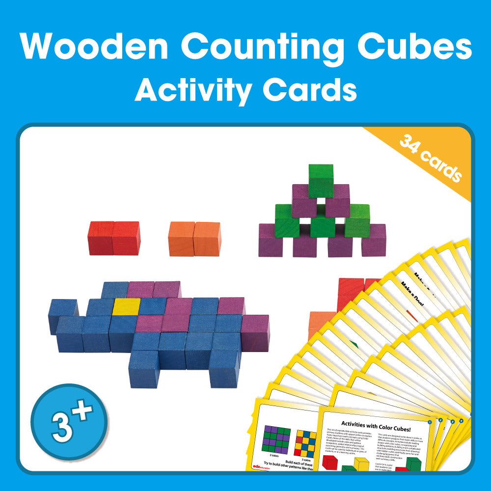 Edx Education – Downloadable Wooden Counting Cubes Activity Cards 2007 34 Cards – Product Main Image