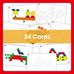 Edx Education – Downloadable Pattern Blocks Set Activity Cards 24 Cards – Product Lifestyle Image
