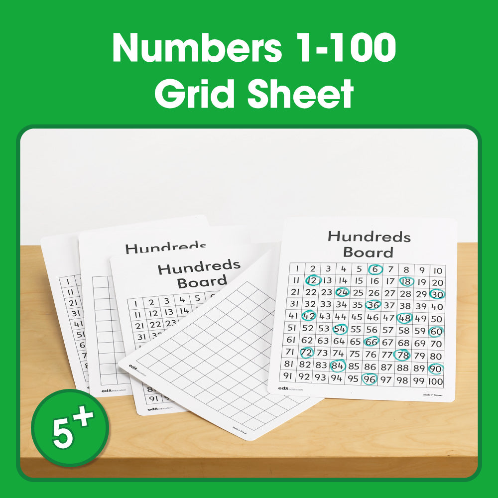 Edx Education – Downloadable Numbers 1-100 Grid Sheet – Product Main Image