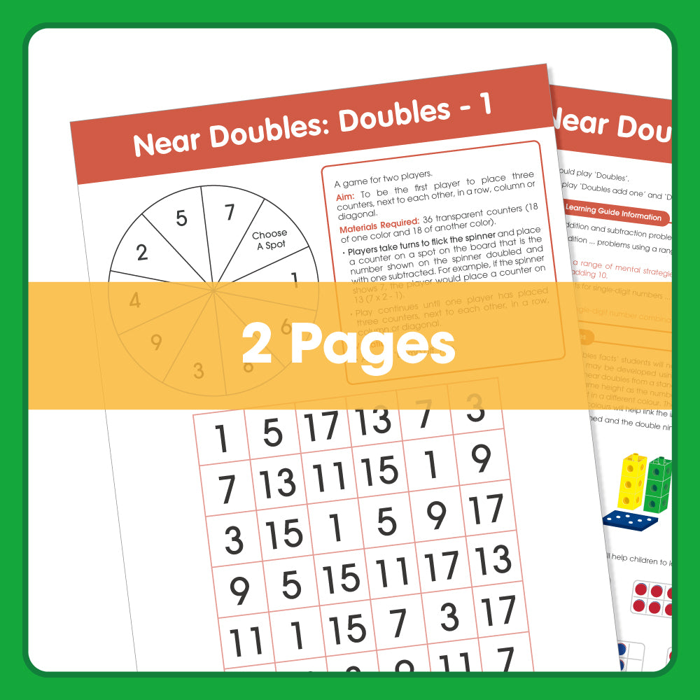 Edx Education – Board Games Near Doubles -1 Grade 1 to 3 Version 2 – Product Lifestyle Image