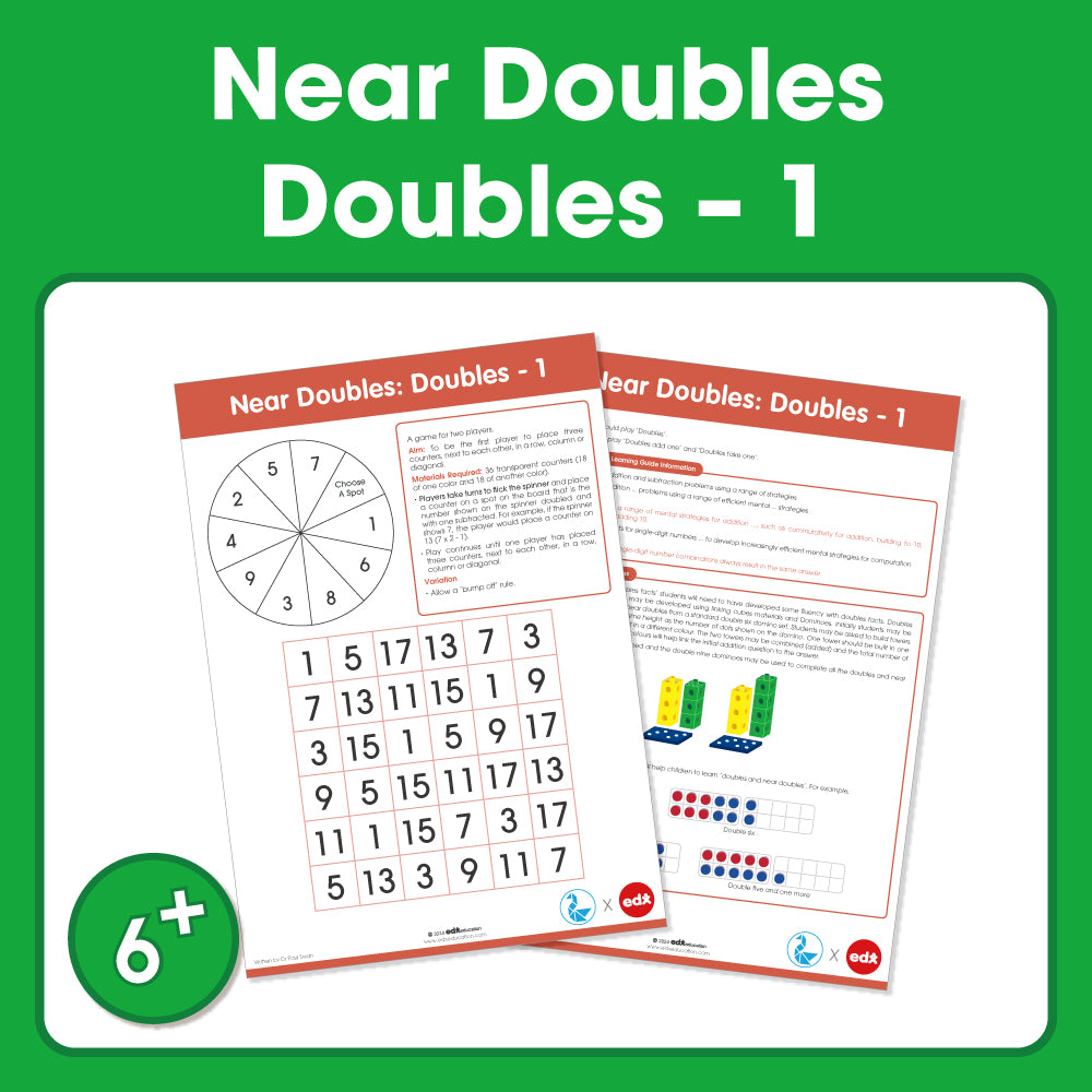Edx Education – Board Games Near Doubles -1 Grade 1 to 3 – Product Main Image