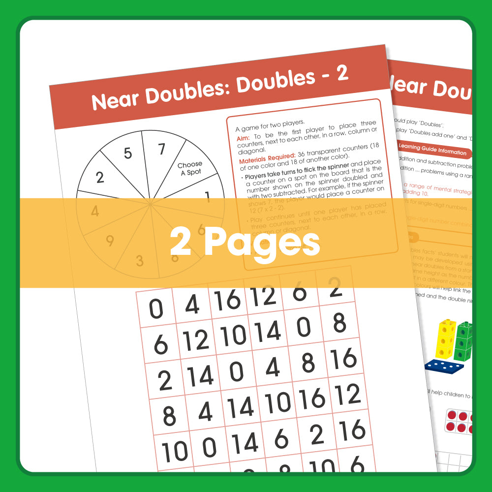 Edx Education – Board Games Near Doubles -2 Grade 1 to 3 – Product Lifestyle Image