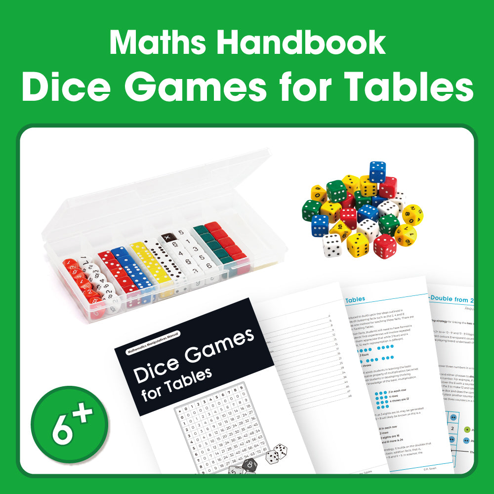 Edx Education – Downloadable Maths Handbook Dice Games for Tables 48 Pages – Product Main Image