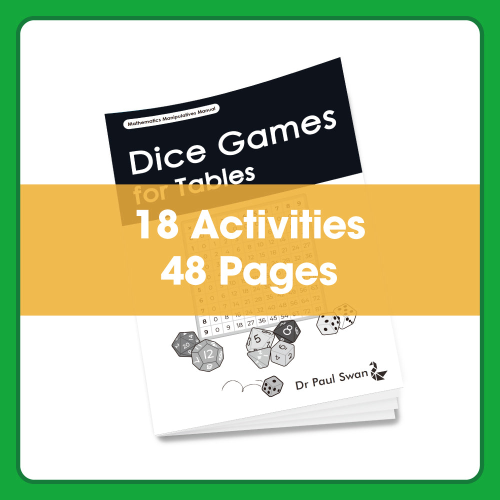 Edx Education – Downloadable Maths Handbook Dice Games for Tables 48 Pages – Product Lifestyle Image