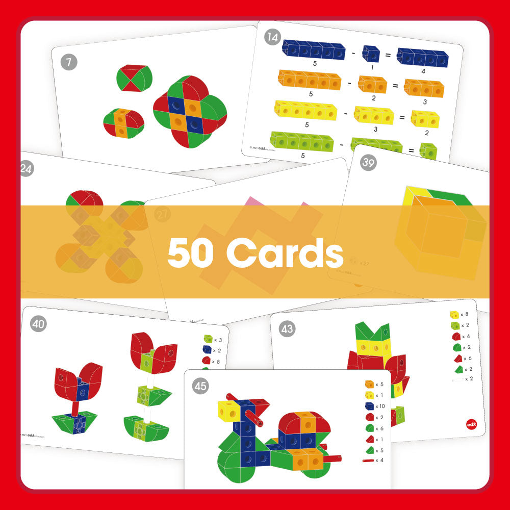 Edx Education – Downloadable FunPlay Construction Cubes Activity Cards 50 Cards – Product Lifestyle Image