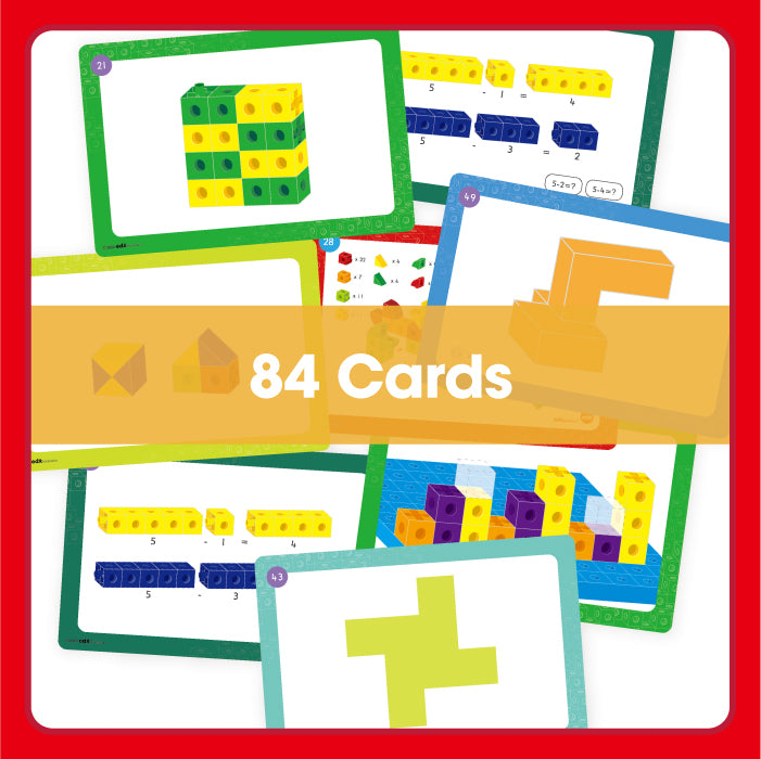 Edx Education – Downloadable Linking Cubes Classroom Set Activity Cards 84 Cards – Product Lifestyle Image