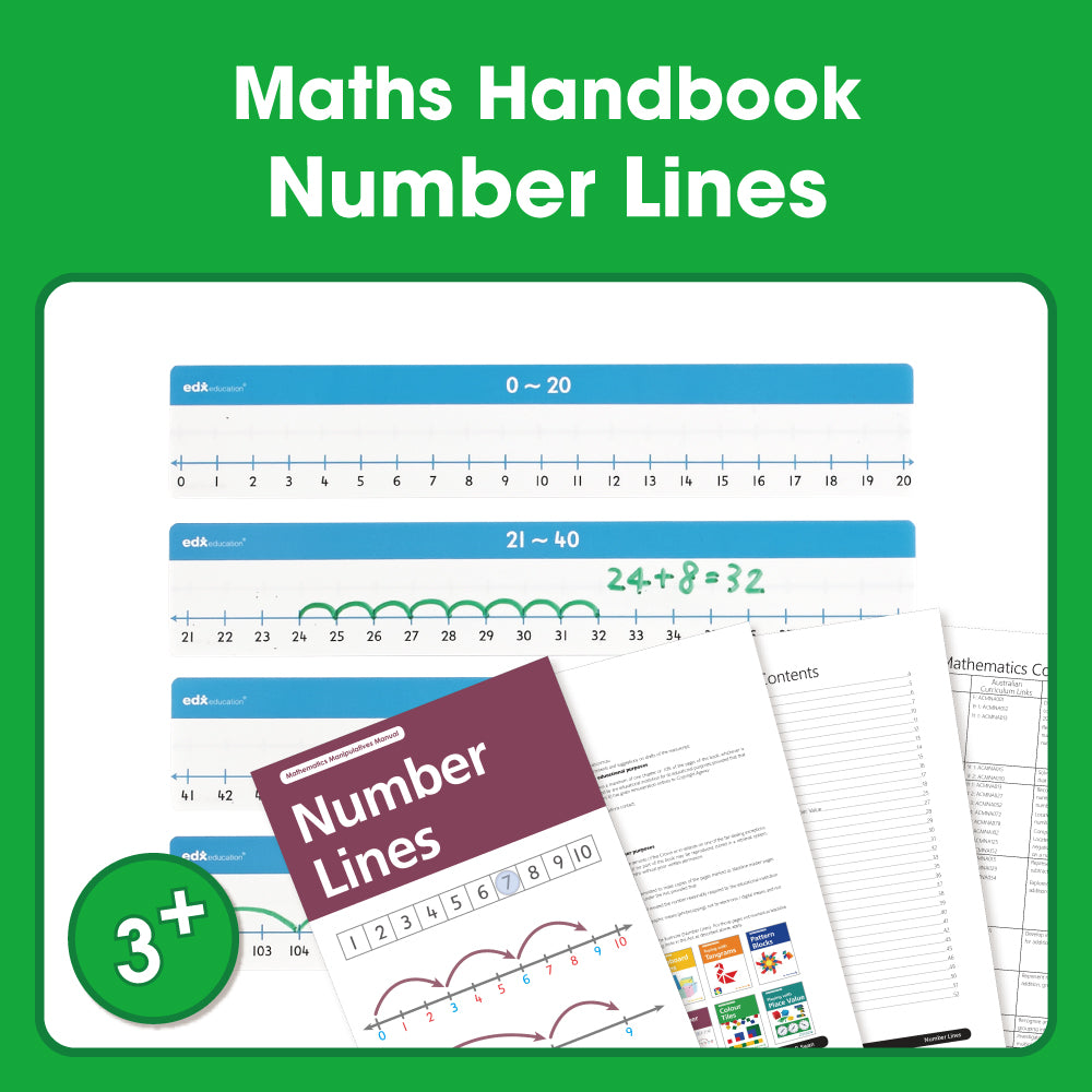 Edx Education – Downloadable Maths Handbook Number Lines 52 Pages – Product Main Image