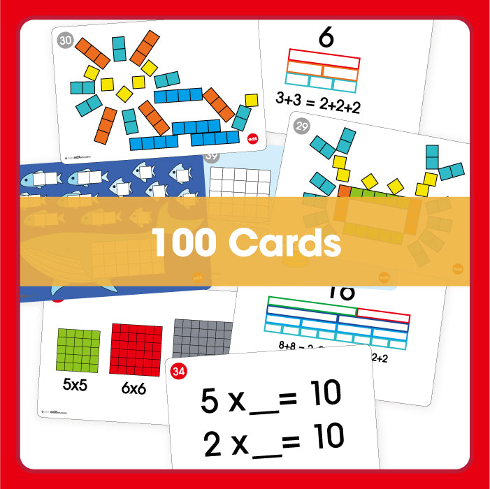 Edx Education – Downloadable Early Math101 Number Rods Activity Cards 100 Cards – Product Lifestyle Image