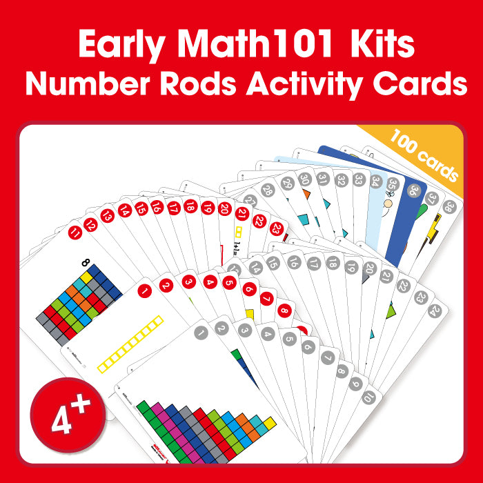 Edx Education – Downloadable Early Math101 Number Rods Activity Cards 100 Cards – Product Main Image
