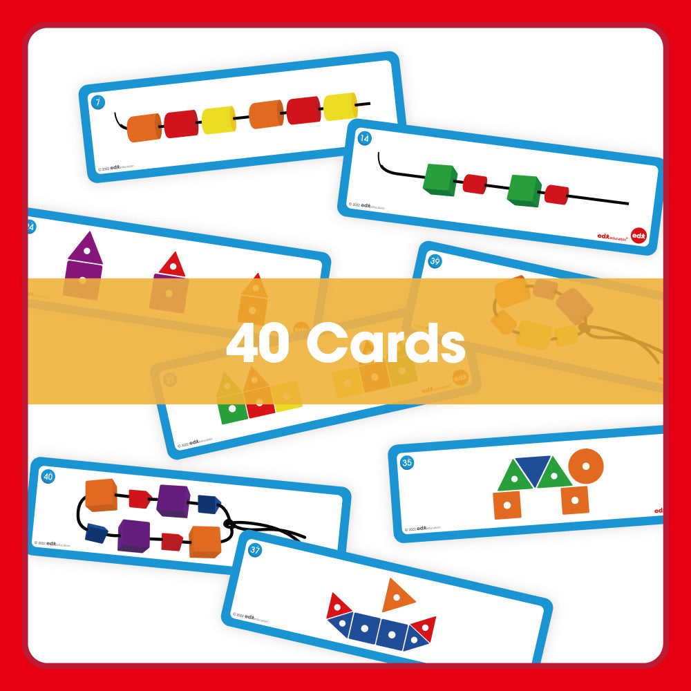 Edx Education – Downloadable FunPlay Attribute Beads Set Activity Cards 40 Cards – Product Lifestyle Image