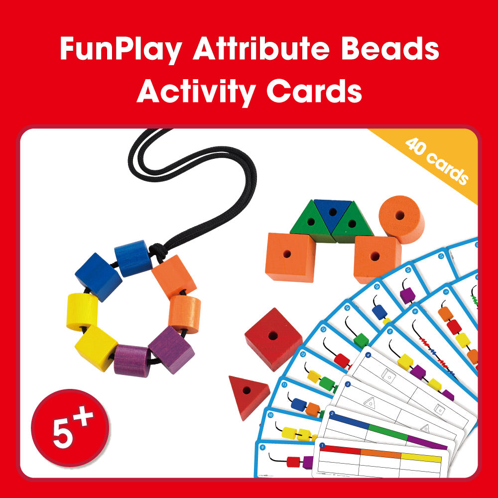 Edx Education – Downloadable FunPlay Attribute Beads Set Activity Cards 40 Cards – Product Main Image