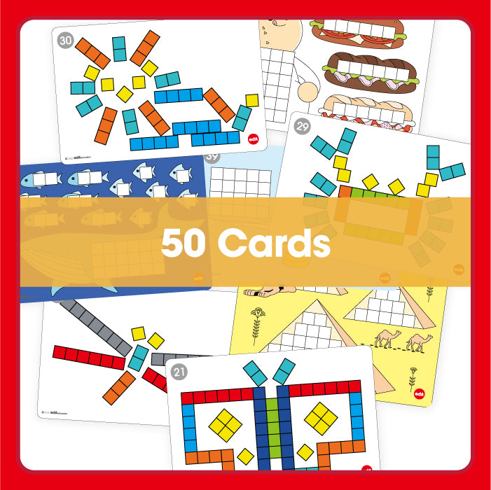 Edx Education – Downloadable FunPlay Number Rods Activity Cards 50 Cards – Product Lifestyle Image