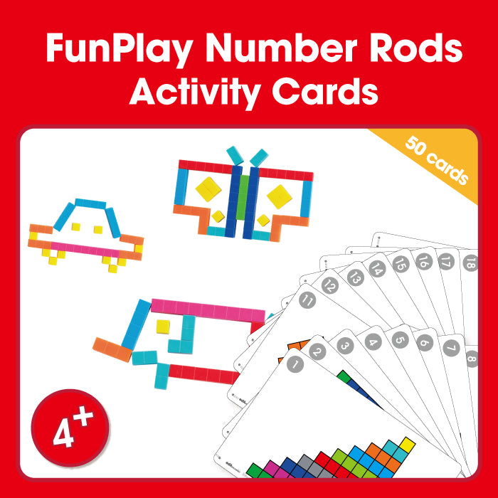 Edx Education – Downloadable FunPlay Number Rods Activity Cards 50 Cards – Product Main Image