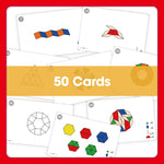 Edx Education – Downloadable FunPlay Pattern Blocks Set Activity Cards 50 Cards – Product Lifestyle Image