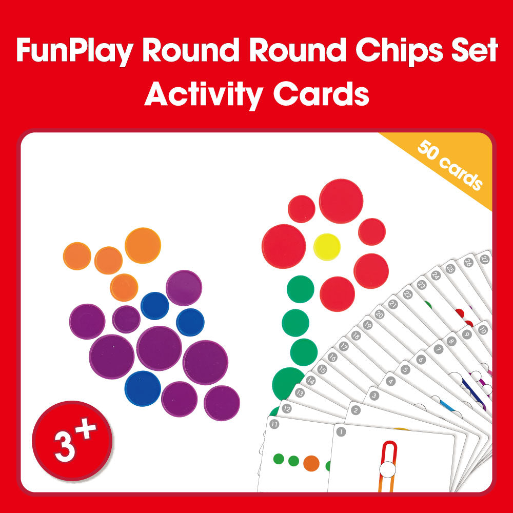 Edx Education – Downloadable FunPlay Round Round Chips Set Activity Cards 50 Cards – Product Main Image