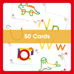 Edx Education – Downloadable GeoStix Letter Construction Set Activity Cards 50 Cards – Product Lifestyle Image
