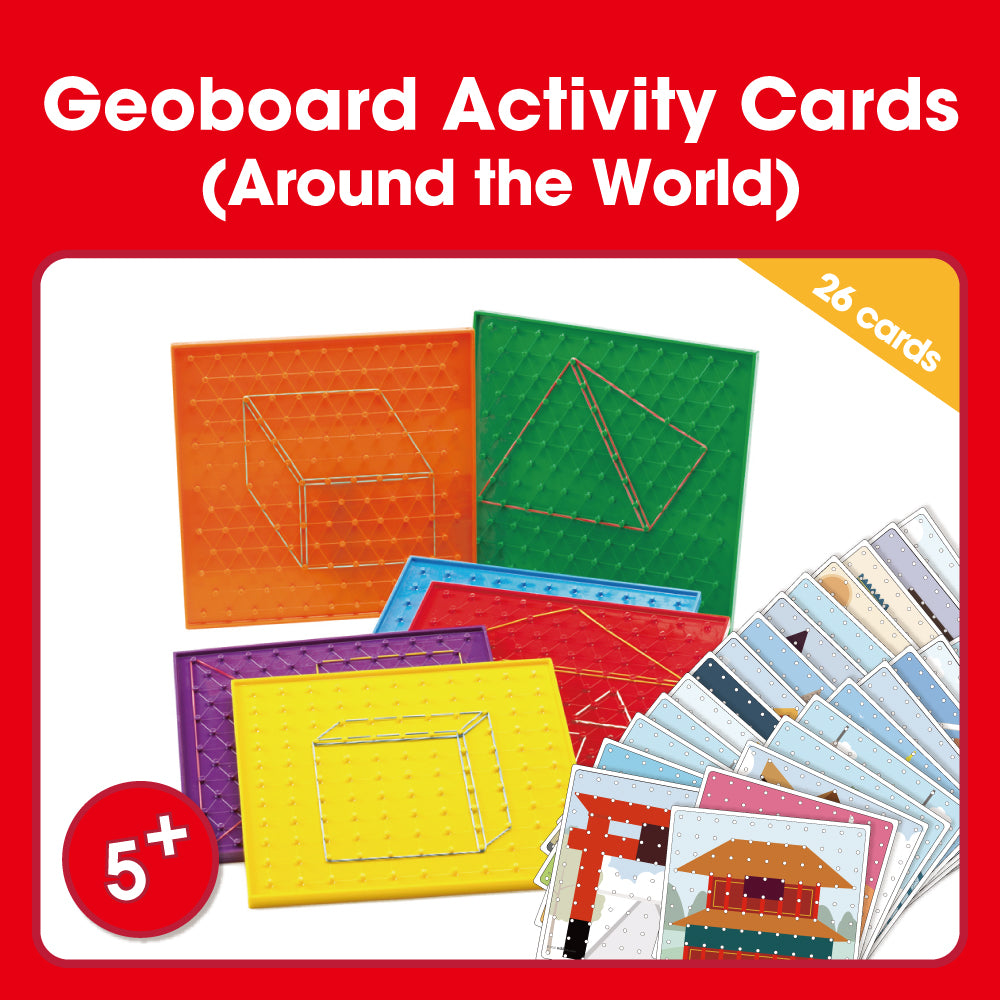 Edx Education – Downloadable Geoboard Activity Cards Around the World 26 Cards – Product Main Image