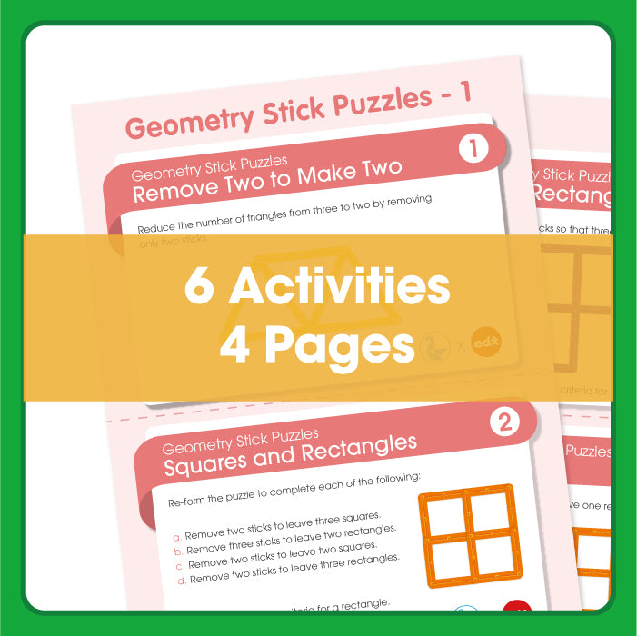 Edx Education – Geometry Stick Puzzles 1 Grade 4 and 5 – Product Lifestyle Image