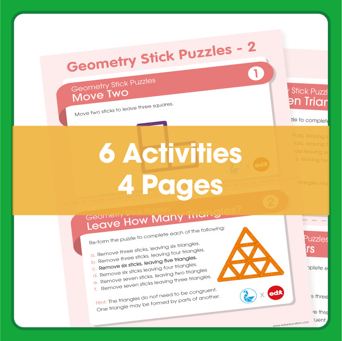 Edx Education – Geometry Stick Puzzles 2 Grade 4 and 5 – Product Lifestyle Image