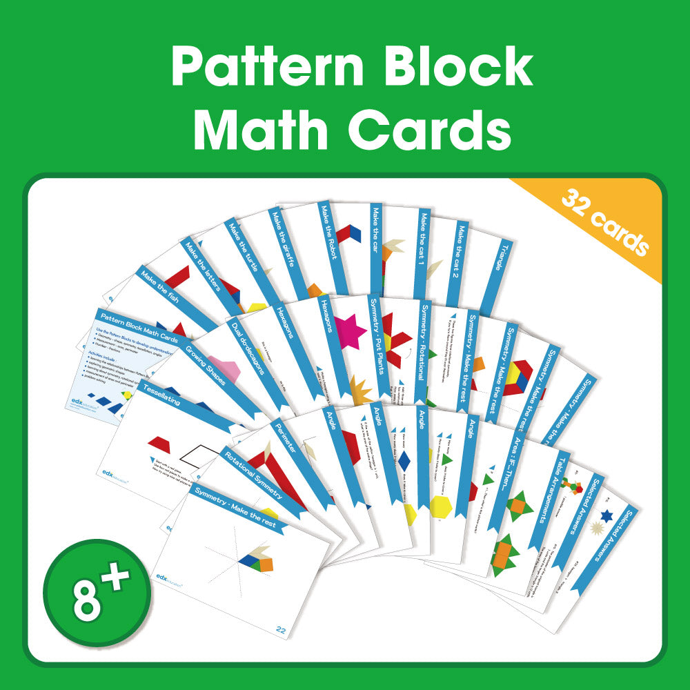 Edx Education – Downloadable Pattern Block Math Cards 32 Cards – Product Main Image