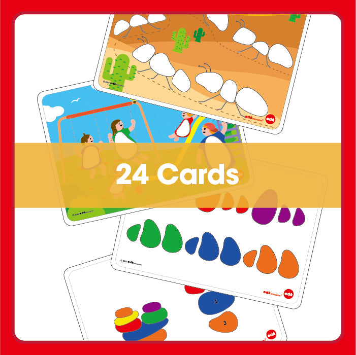 Edx Education – Downloadable Rainbow Pebbles® Activity Set Activity Cards English – Product Lifestyle Image