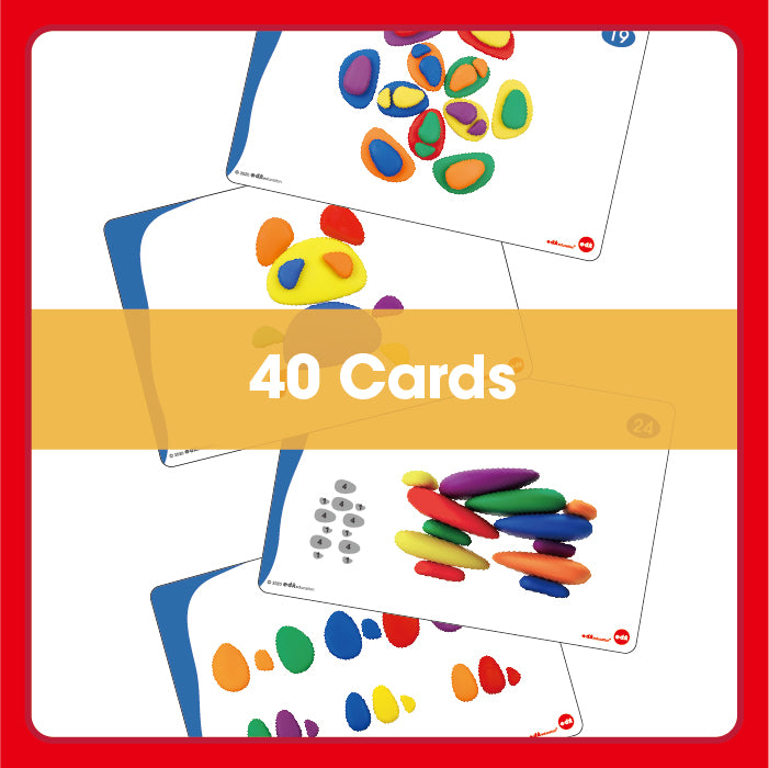 Edx Education – Downloadable Rainbow Pebbles Activity Cards Français – Product Lifestyle Image