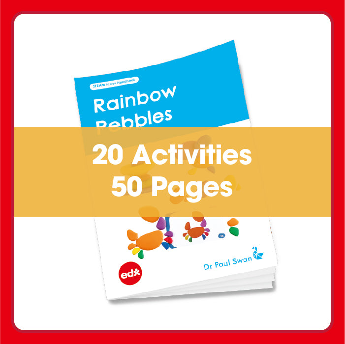 Edx Education – Downloadable STEAM Ideas Handbook Rainbow Pebbles 50 Pages – Product Lifestyle Image