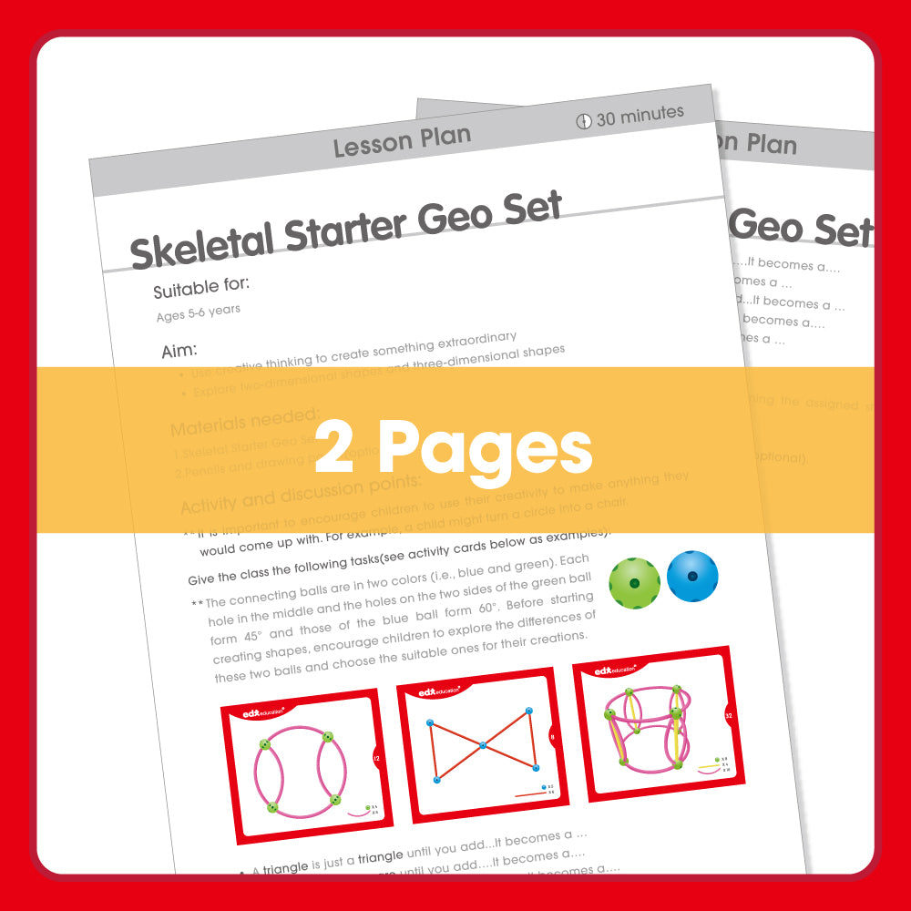 Edx Education – Skeletal Starter Geo Set Lesson Plan 5-6 Year Olds – Product Lifestyle Image