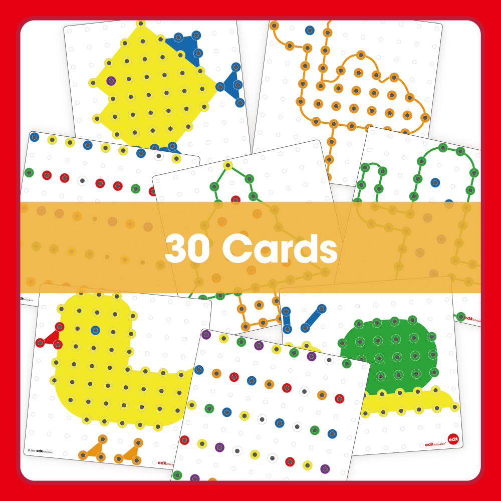 Edx Education – Downloadable Small Pegs Activity Set Activity Cards 30 Cards – Product Lifestyle Image