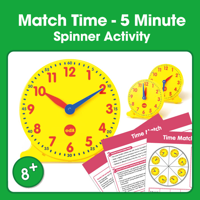 Edx Education – Time Match 5 Minute Spinner Game 8 Plus – Product Main Image