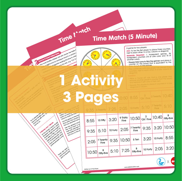Edx Education – Time Match 5 Minute Spinner Game 8 Plus – Product Lifestyle Image