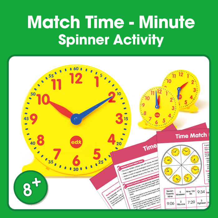 Edx Education – Time Match Minute Spinner Game 8 Plus – Product Main Image