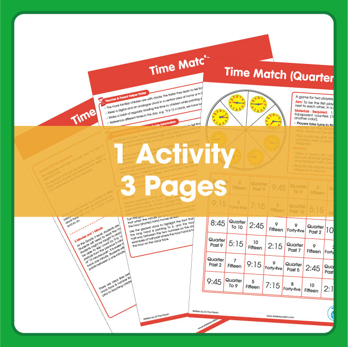 Edx Education – Time Match Quarter Hour Spinner Game 7 Plus – Product Lifestyle Image