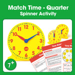 Edx Education – Time Match Quarter Hour Spinner Game 7 Plus – Product Main Image