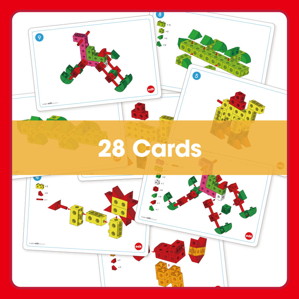 Edx Education – Downloadable Animal Construction Set Activity Cards 28 Cards – Product Lifestyle Image