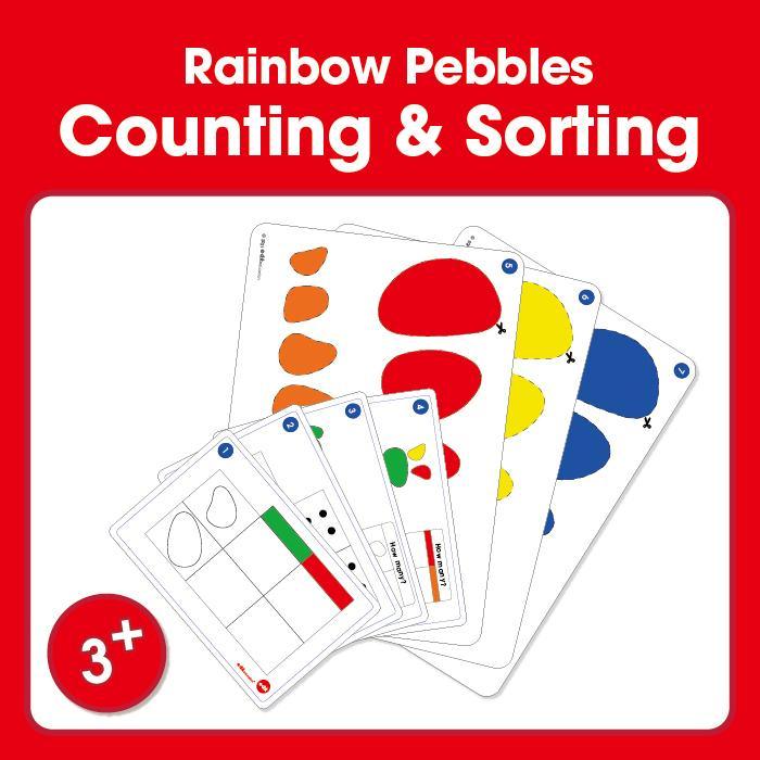 Edx Education – Rainbow Pebbles Counting and Sorting Activity Cards – Product Main Image