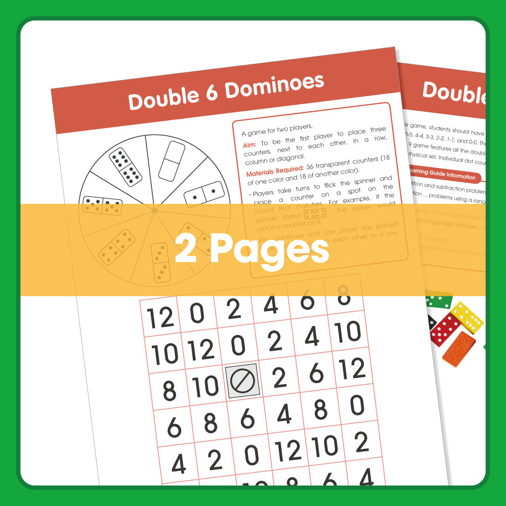 Edx Education – Board Games Double Dominoes 6 Grade 1 to 3 – Product Lifestyle Image