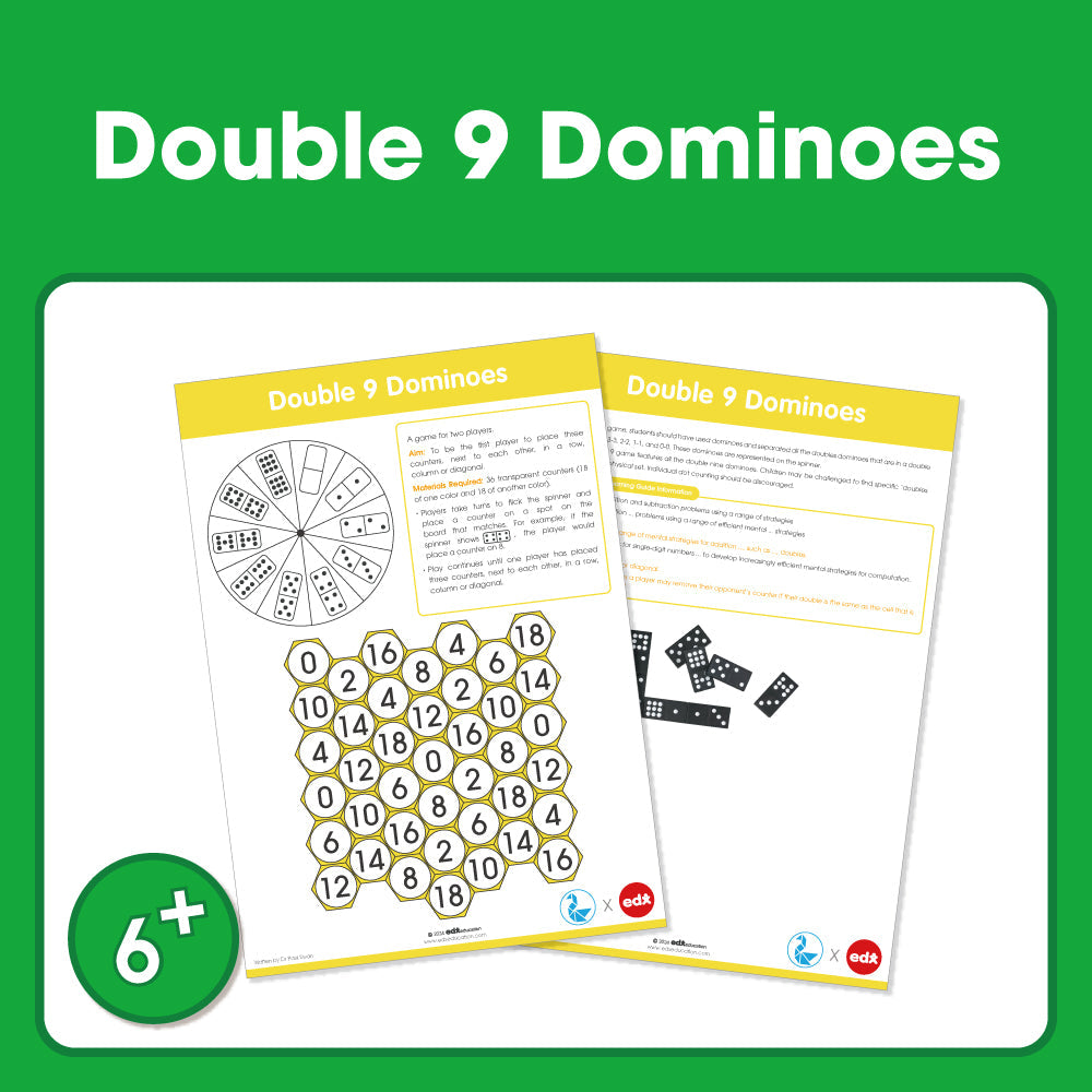 Edx Education – Board Games Double Dominoes 9 Grade 1 to 3 – Product Main Image