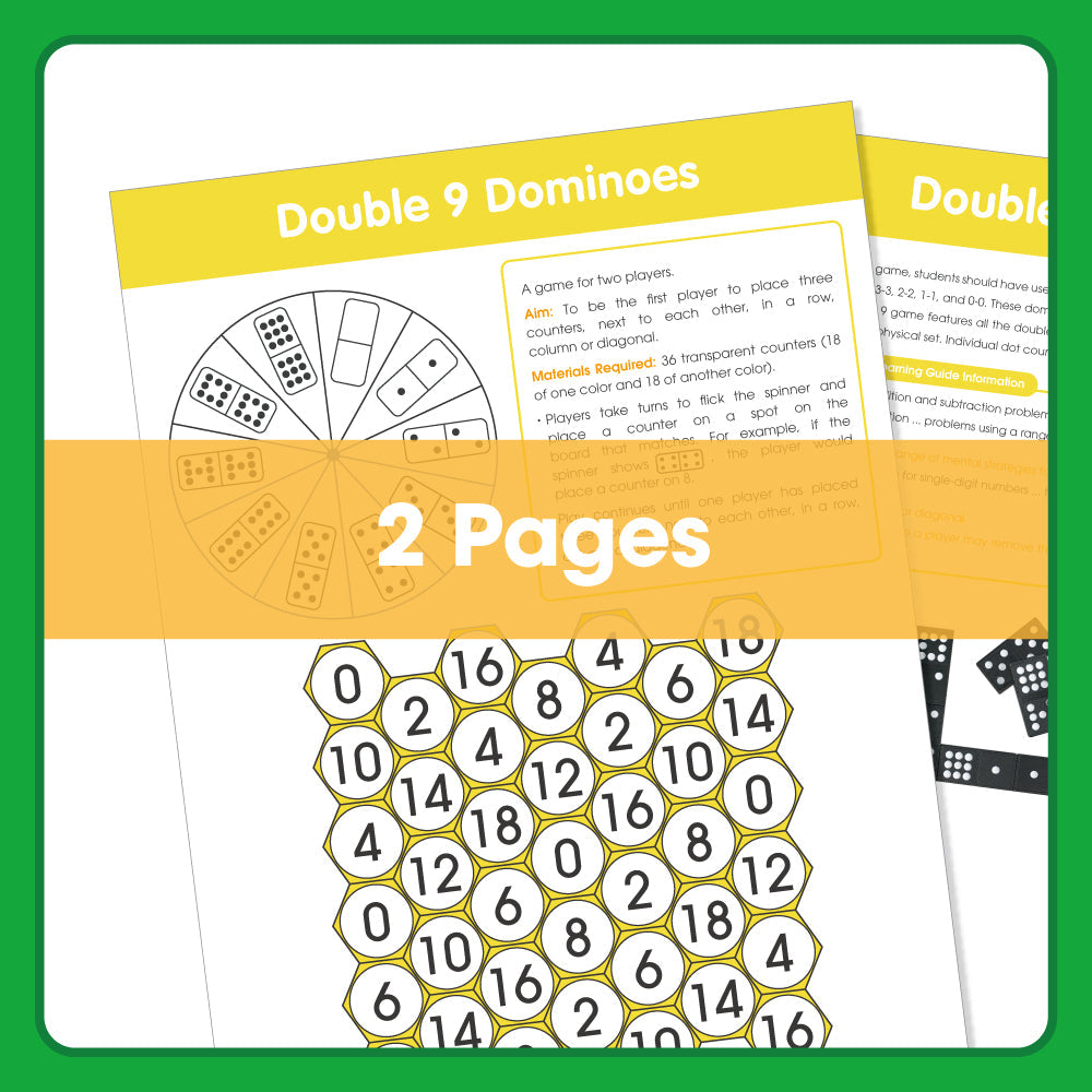 Edx Education – Board Games Double Dominoes 9 Grade 1 to 3 – Product Lifestyle Image